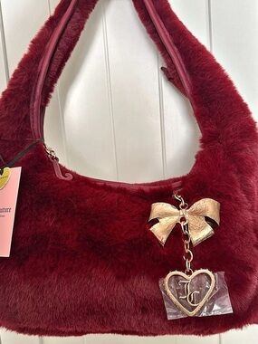 NWT Juicy Couture Faux Fur Shoulder Bag